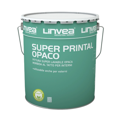 Linvea - Super Printal Opaco bianco - Pittura superlavabile di ottima qualita'