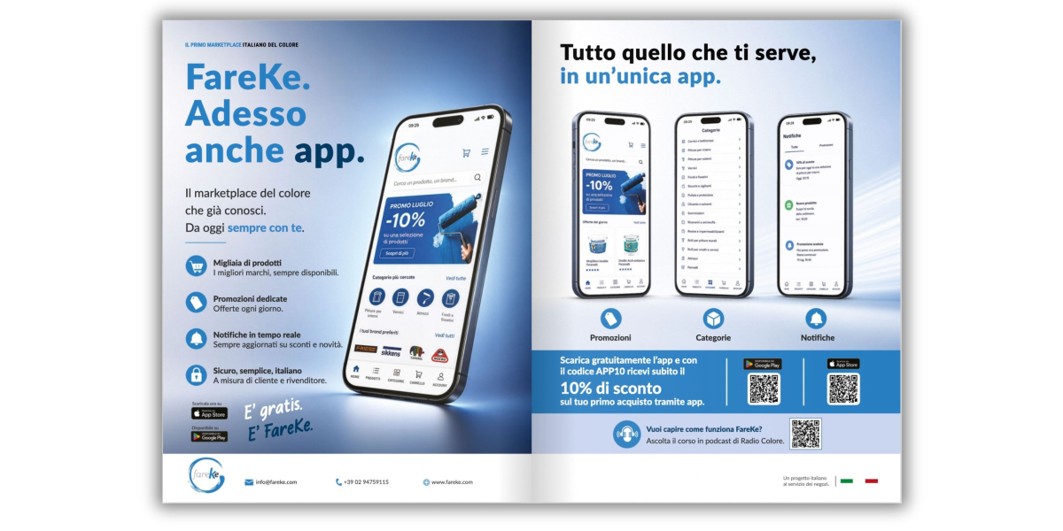 FareKe è anche su app: il marketplace del colore sempre con te